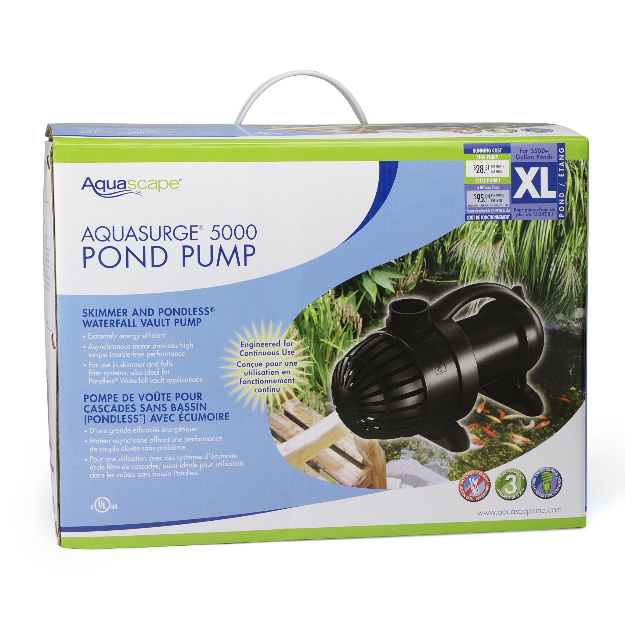 Aquascape AquaSurge 5000 Pond Pump 5284 GPH - 91020 - AZPonds & Supplies